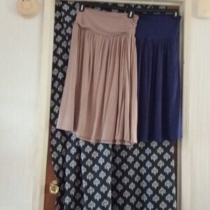 Elegant Blue A-Line Skirt